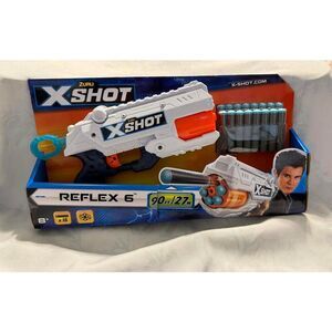 Zuru X-Shot Reflex 6 Dart Blaster w/ 16 Darts 90ft Range NEW IN BOX
